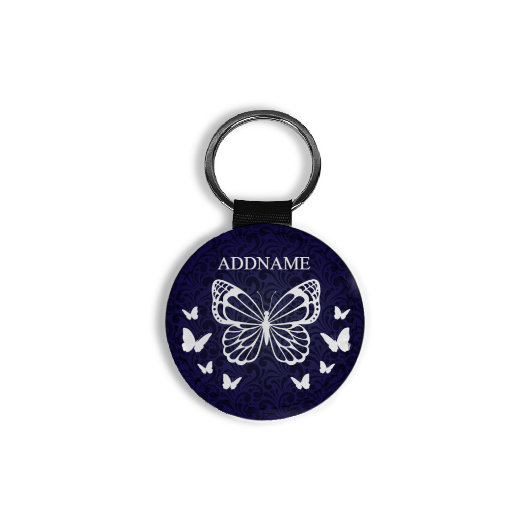 Papilion Series Navy - Round Keychain