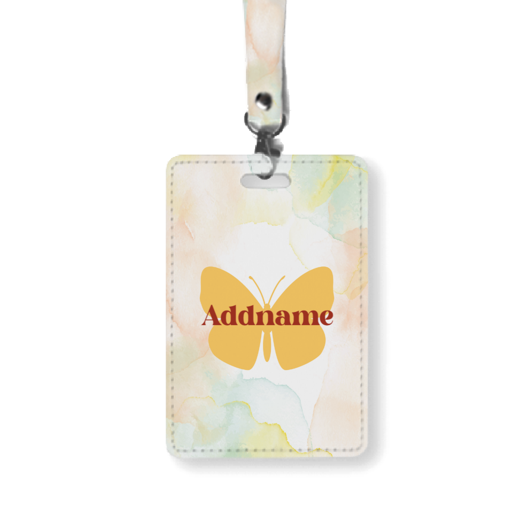 Butterfly series Yellow - Lanyard and Cardholder