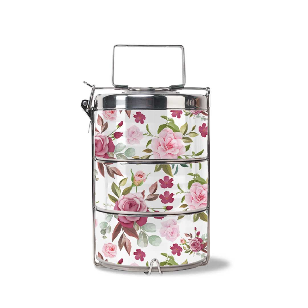Laura Series - Ruby 3 Tier Tiffin Carrier (No Name)