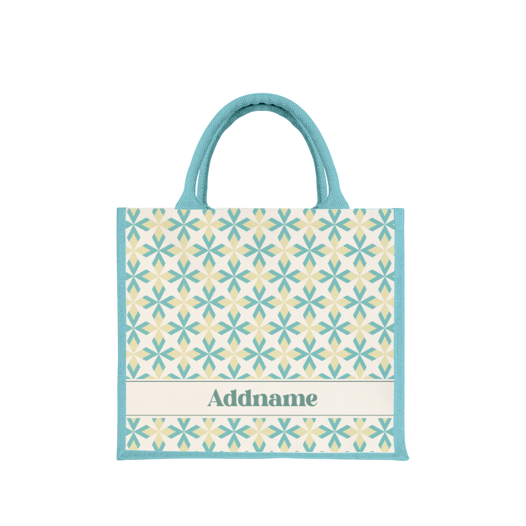 Ixora Series - Teal Jute Bag