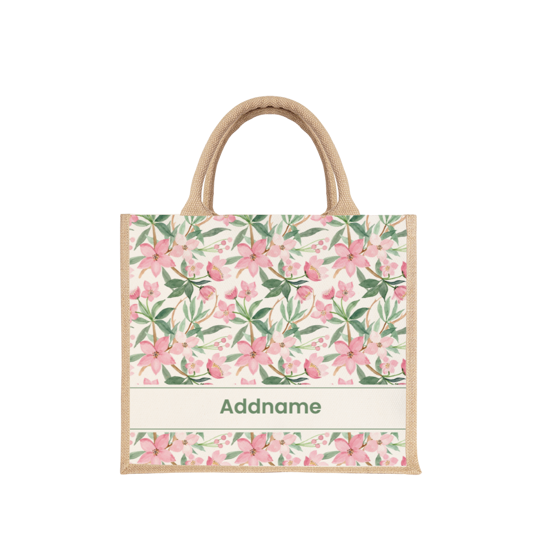 Laura Series - Blossom Jute Bag
