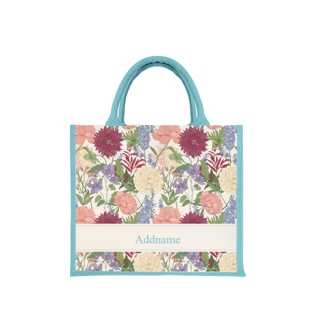 REVERIE Series - Sky Blue Jute Bag