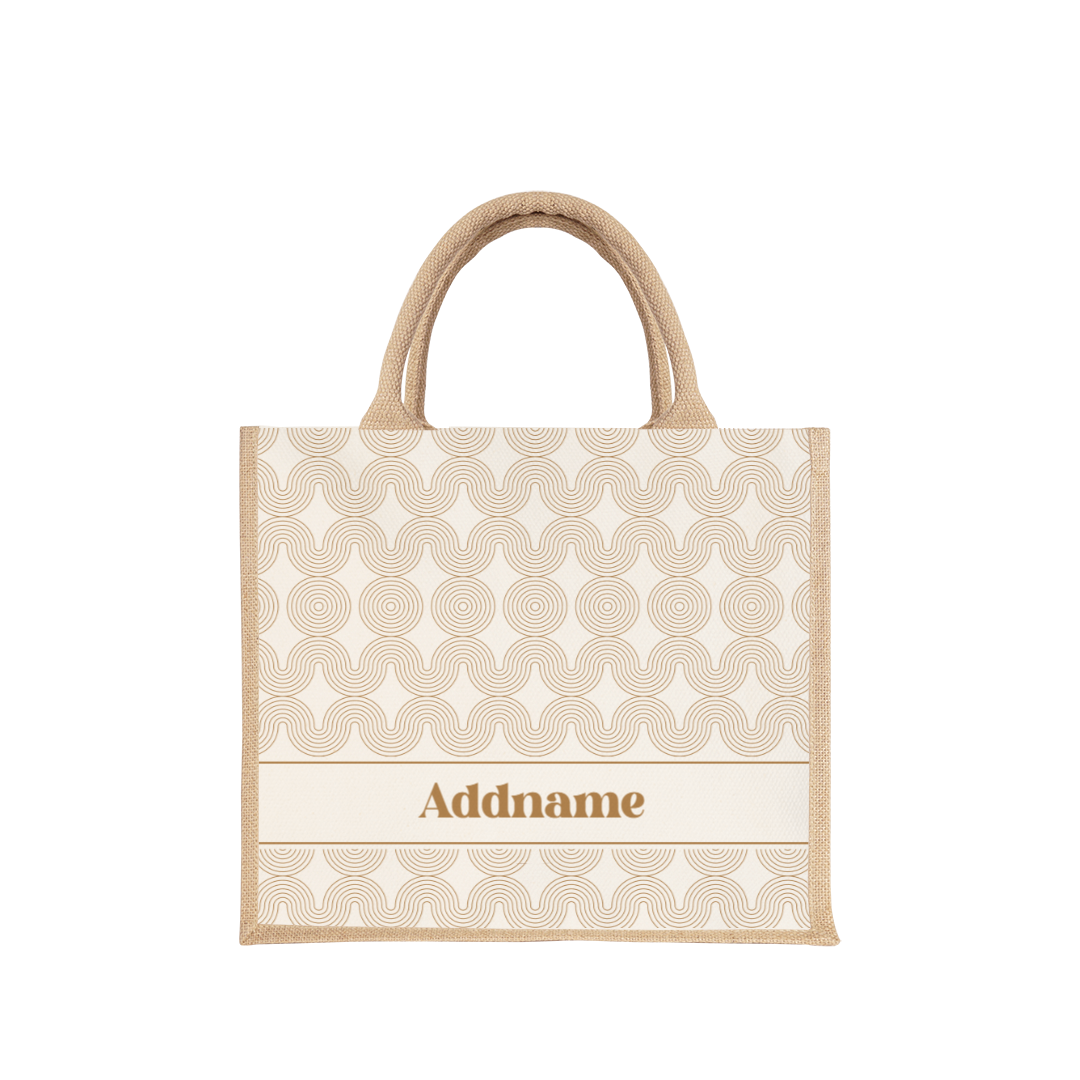 Moire Series - Brown Jute Bag