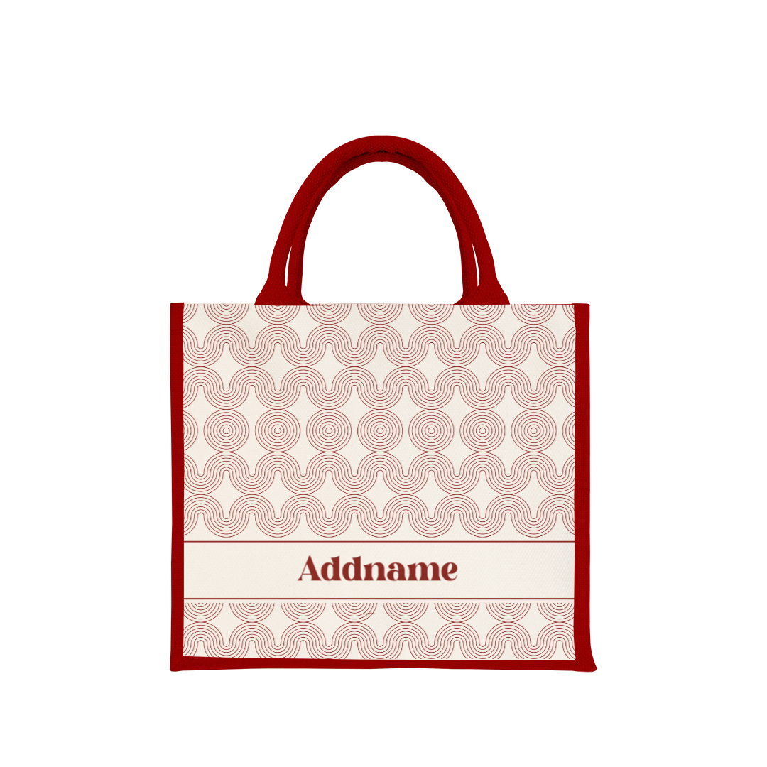 Moire Series - Red Jute Bag