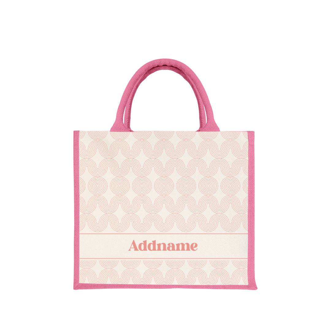 Moire Series - Pink Jute Bag