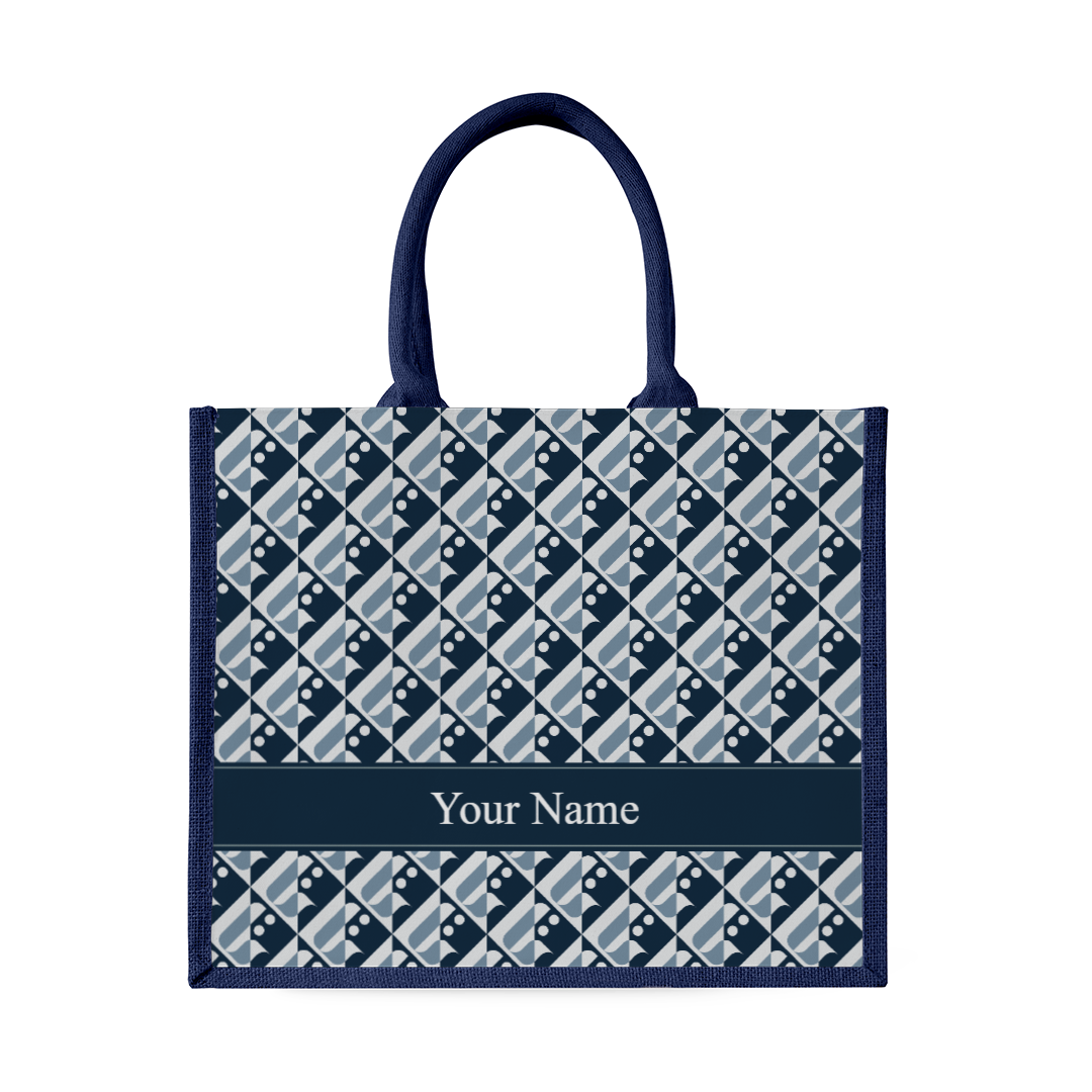 Monogram Series - Navy Tote Bag
