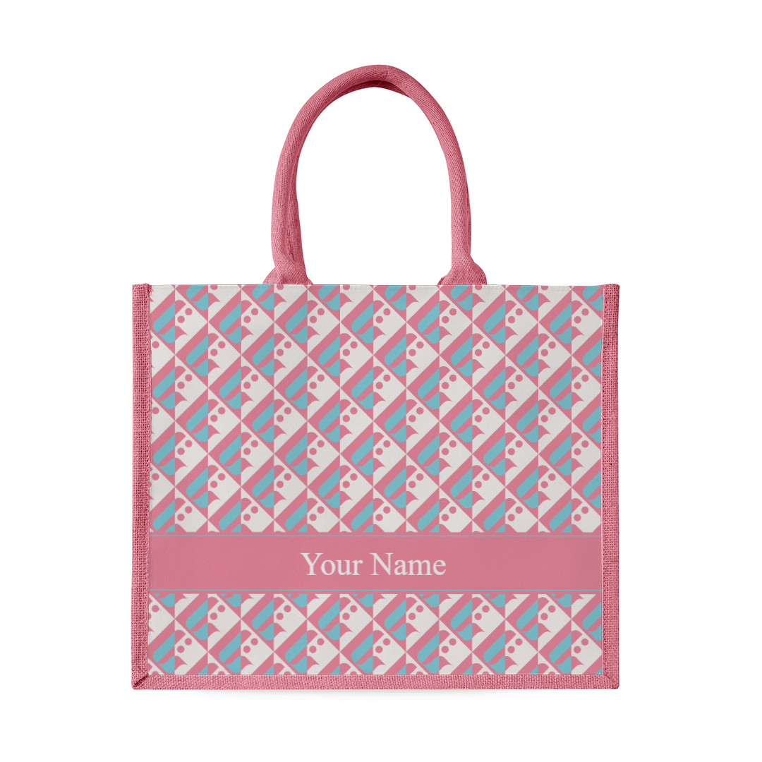 Monogram Series - Pink Tote Bag