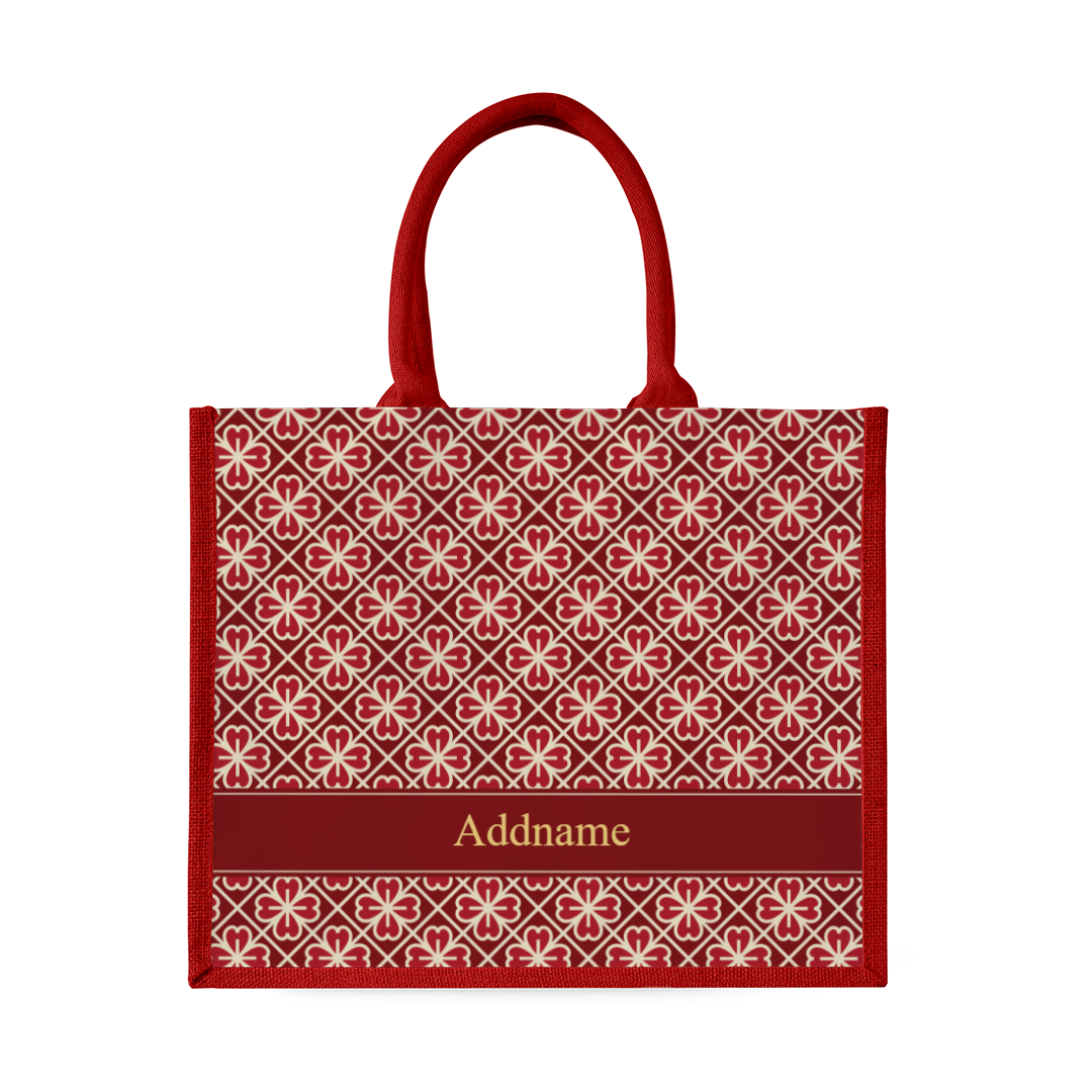 Red Lucky Jade Series - Red Tote Bag