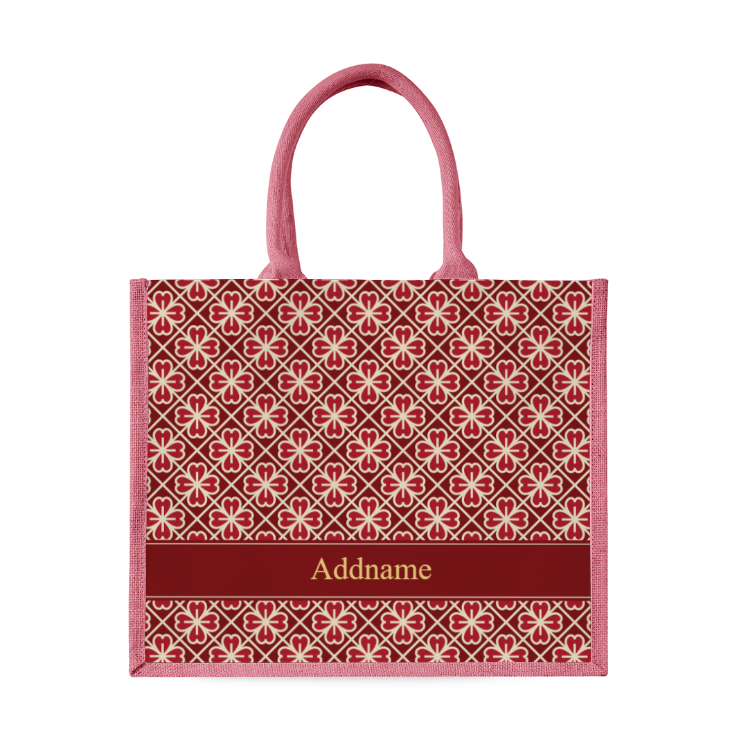 Red Lucky Jade Series - Light Pink Tote Bag