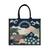 Navy Fortune Garden Series - Black Tote Bag