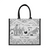 Ancient Series - Black Zipper Tote Bag