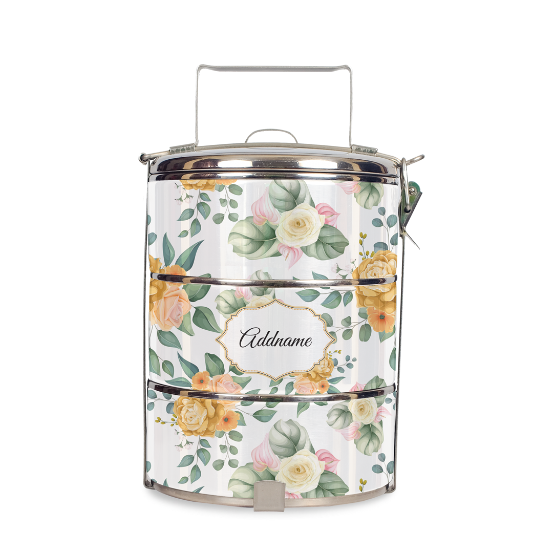 Laura Series - Honey 3 Tier Tiffin Carrier